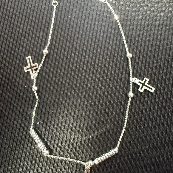 Anklet cross charm 9" - Picture 2 of 3